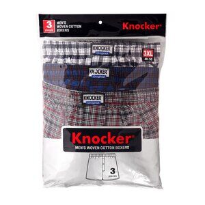 247 Frenzy Knocker Men's PACK OF 3 Plaid Boxer Shorts (TB4500_3PK)